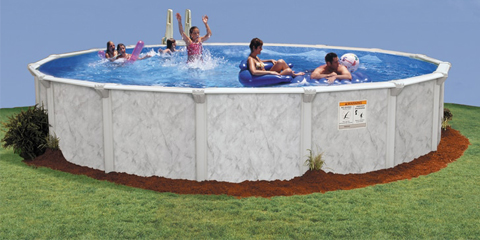 30′ Round 52″ Deep Silver Sea Above Ground Pool