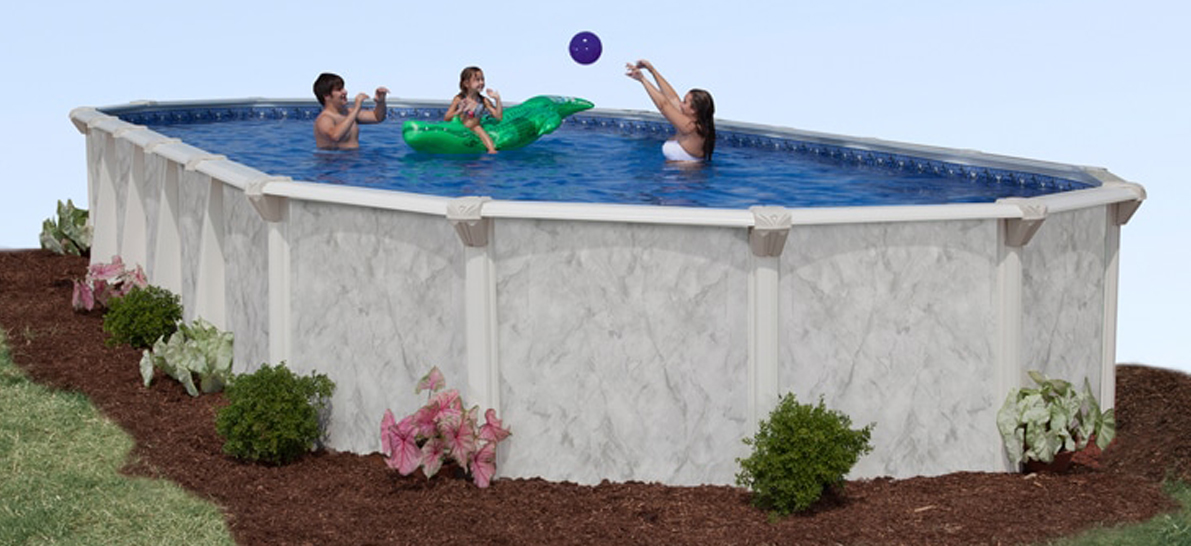 12′ x 24′ Oval 52″ Deep Sterling Bay Above Ground Pool